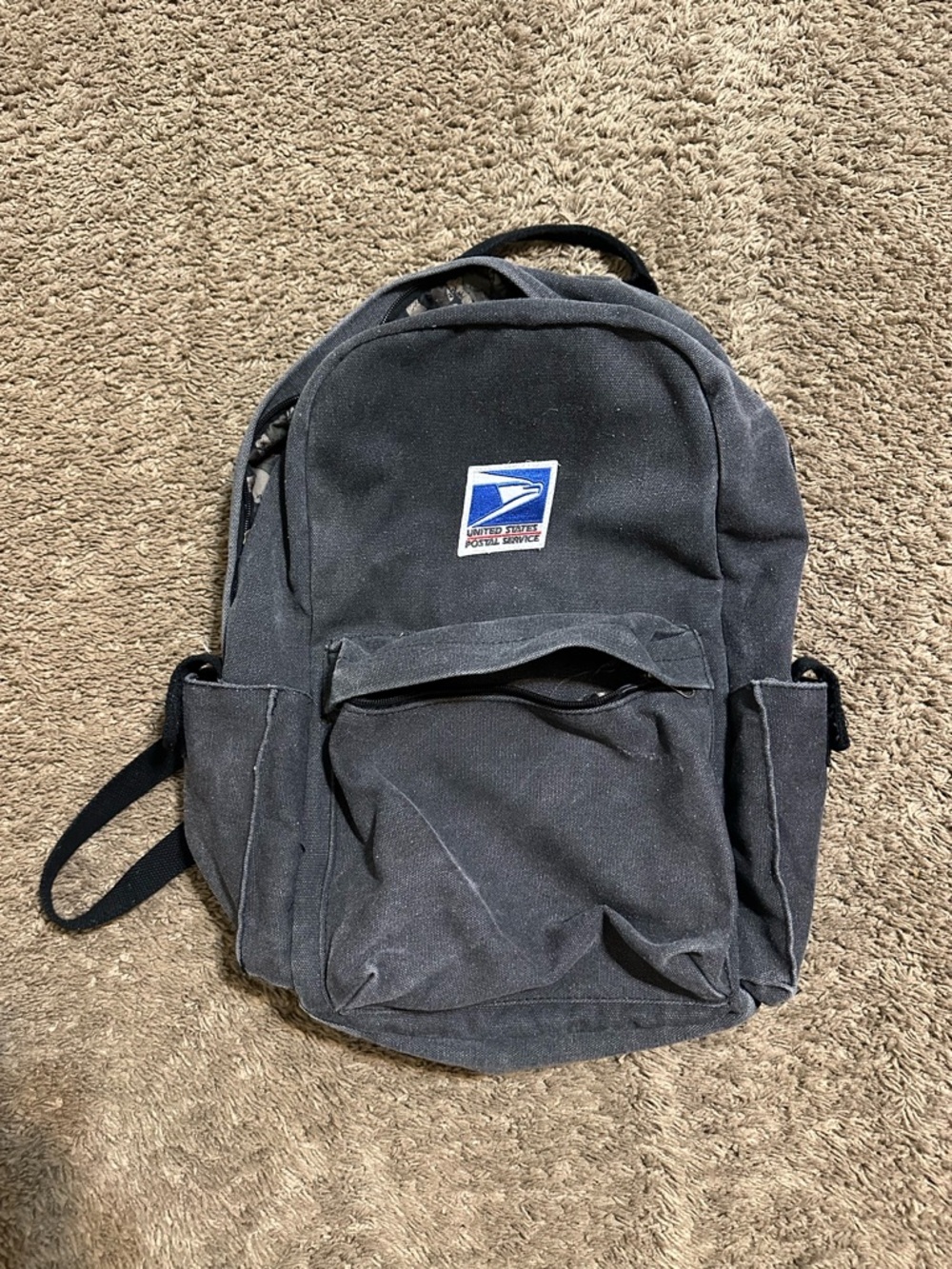 Vintage Wrangler USPS “triple black denim” backpack 00s